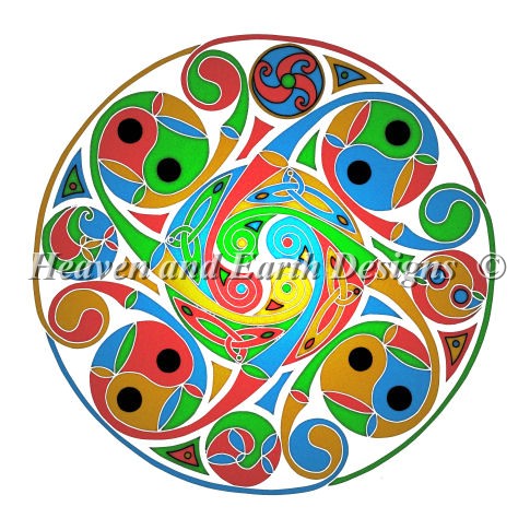Celtic Stained Glass Spiral - Click Image to Close
